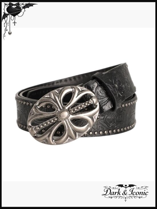 Y2k Studded Belt for Women Men Punk Gothic Grunge Alt Western Cowboy main image 5